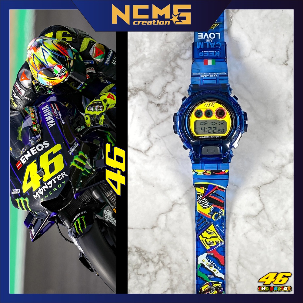 NCMS Bnb DW6900 Tali Jam G Shock DW6900 G Shock Strap VR46 Custom