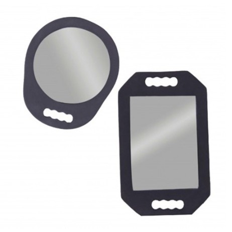 Handheld Hand Sponge Mirror Round Rectangular Mirror (Sponge Frame ...