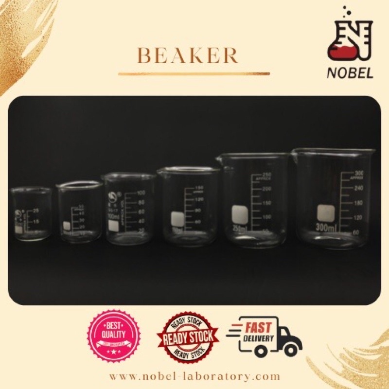 Glass Beaker / Bikar Kaca (Low Type) | Shopee Malaysia
