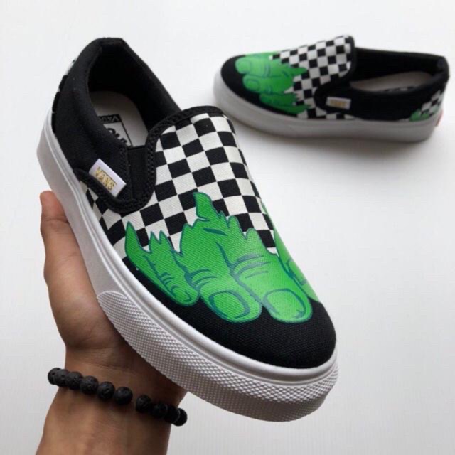 Vans x marvel hot sale hulk slip on