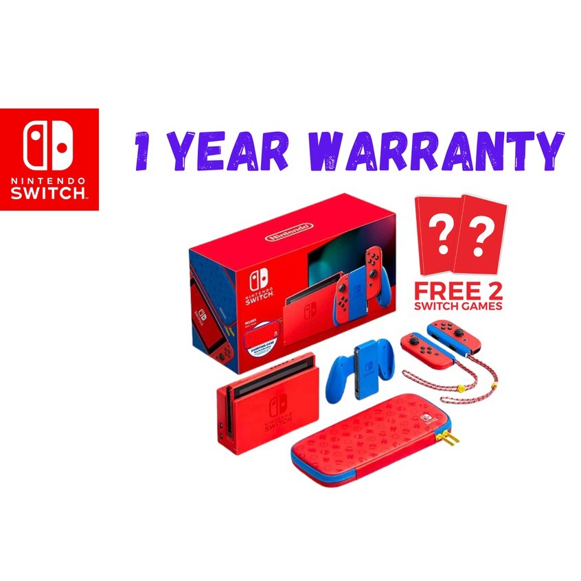 NINTENDO SWITCH SET ENHANCED MARIO AND BLUE CONSOLE | Shopee Malaysia