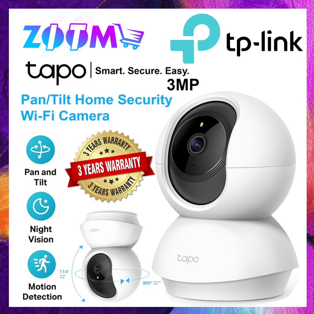 TP-LINK TAPO C210 1080P FULL HD PAN / TILT WIRELESS WIFI HOME SECURITY ...