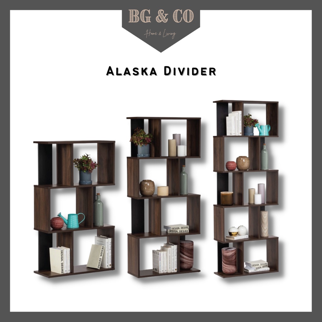 ALASKA Partition Divider Partition Display Cabinet Display Rack Book ...