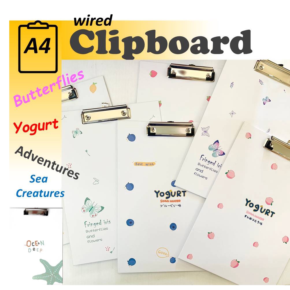 Wired Clipboard Clip board A4 with Hanger Fancy A4 Hard board Durable ...