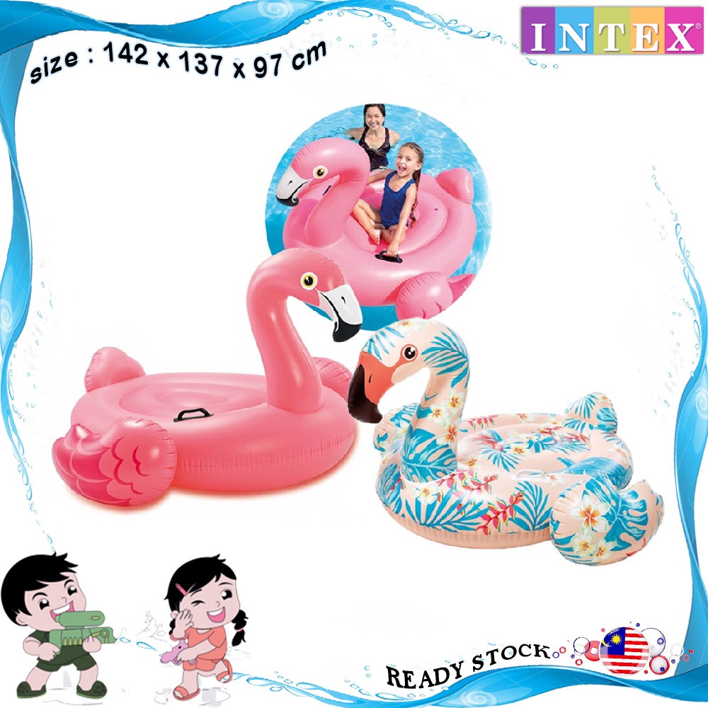 INTEX Tropical Flamingo Ride-On Inflatable Kid & Adult Toy Swimming Pool  Float Water Play Equipment | Shopee Malaysia