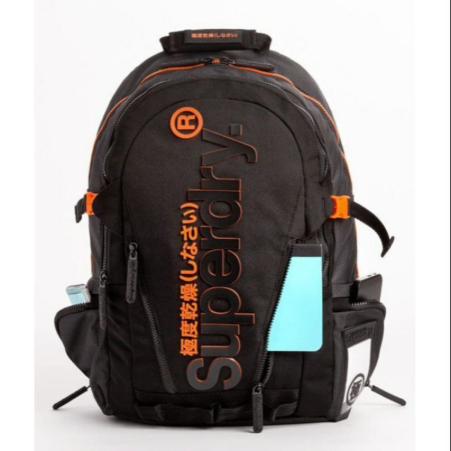 SUPERDRY 2 Tone Tarp Backpack Black Dark Blue Shopee Malaysia