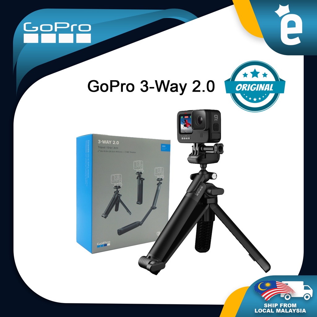 Gopro 3 Way 2.0 Grip Arm Tripod (AFAEM-002) | Shopee Malaysia