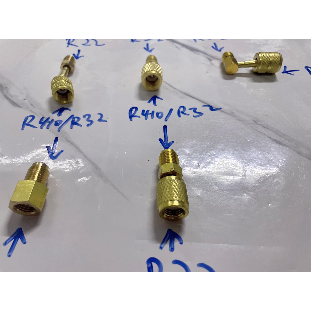 Adapter Charging Hose converter gas pipe r22 adapter r410a r32 aircond ...