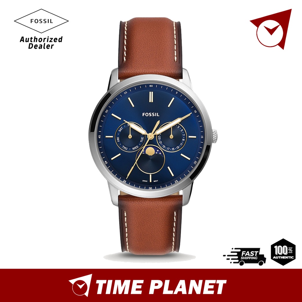Fossil Neutra Moonphase Multifunction Brown Eco Leather Watch [Official ...
