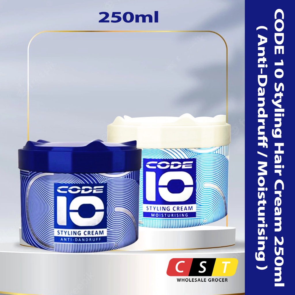 CODE 10 Styling Hair Cream 250ml (Anti-Dandruff / Moisturising ...