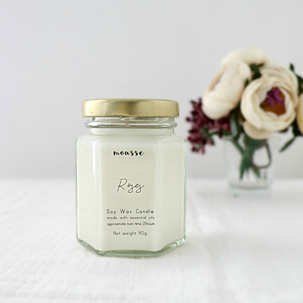 100% Natural Soy Wax Candle Scented With Pure Essential Oil | Shopee ...