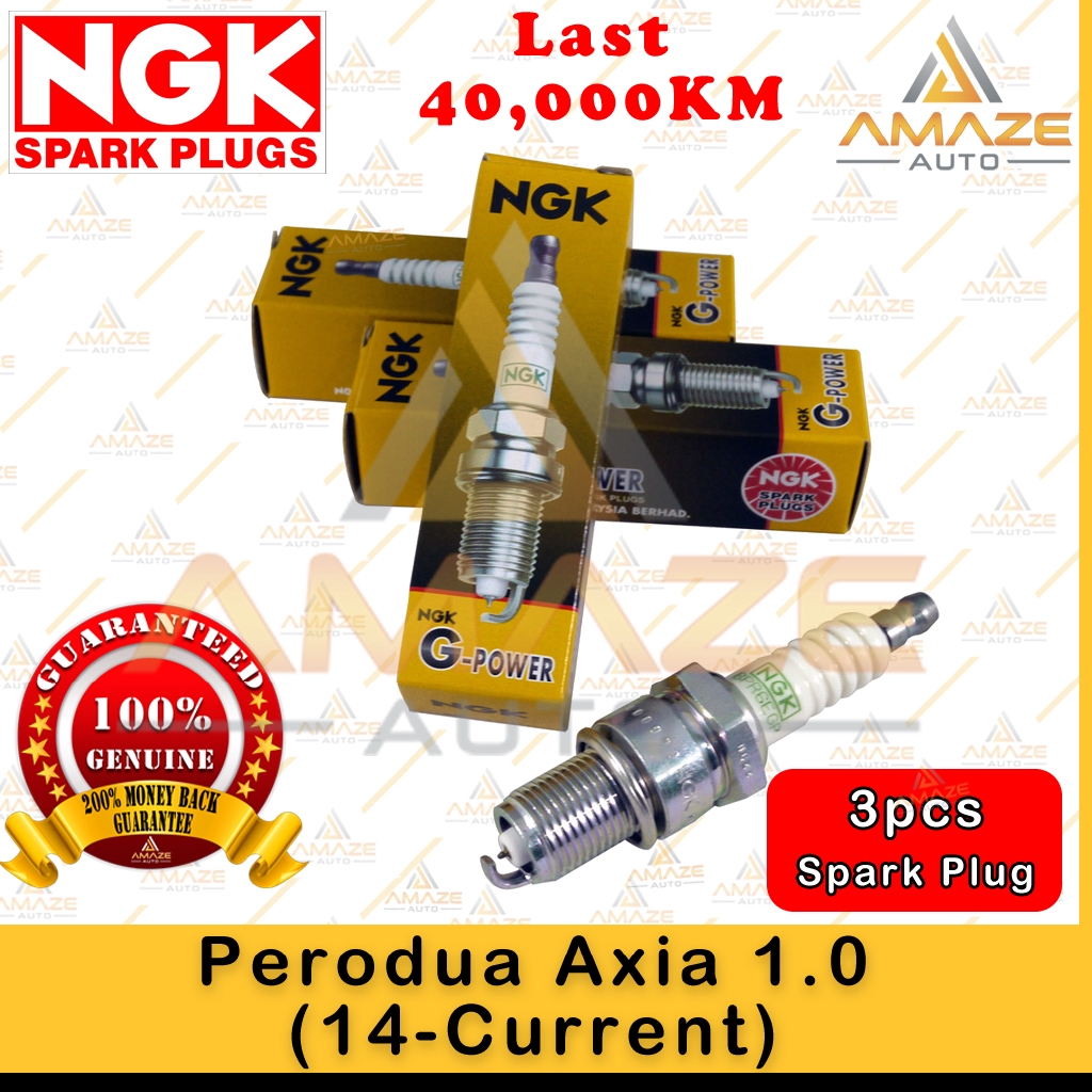 NGK G-Power Platinum Spark Plug for Perodua Axia 1.0 (14-Current) (3pcs ...