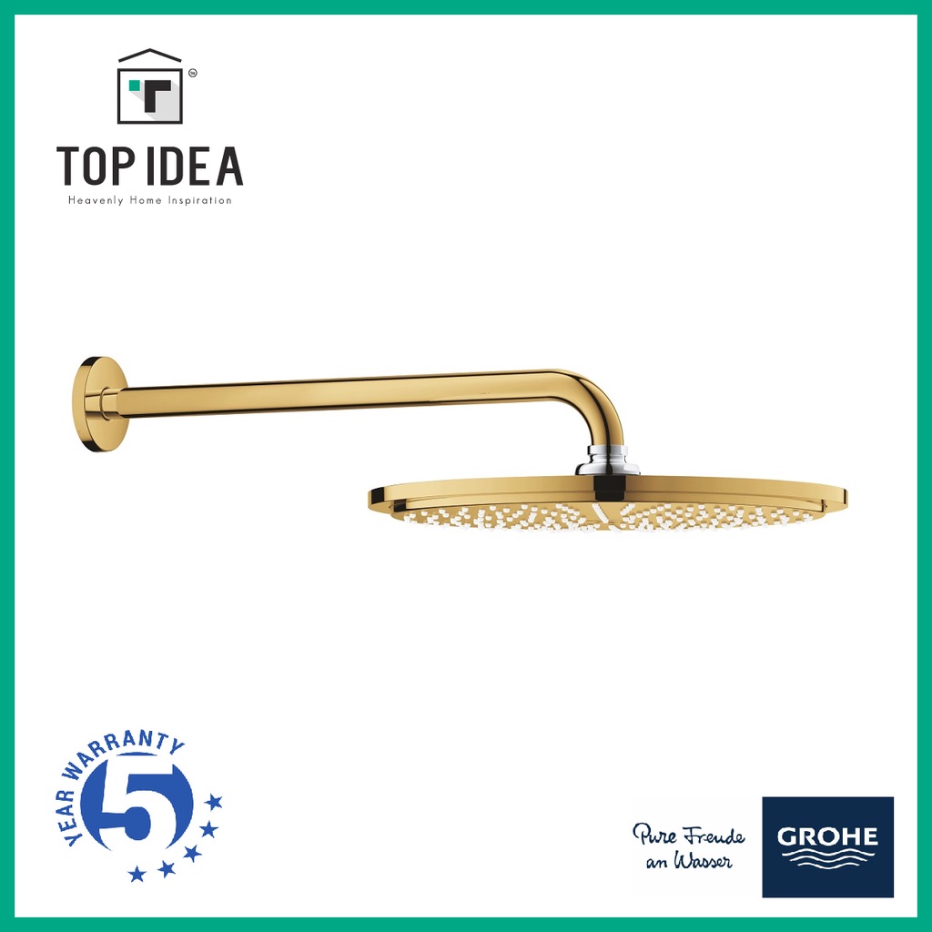 GROHE Rainshower Cosmopolitan 310 Head Shower Gold Set 1 Spray | Brass ...