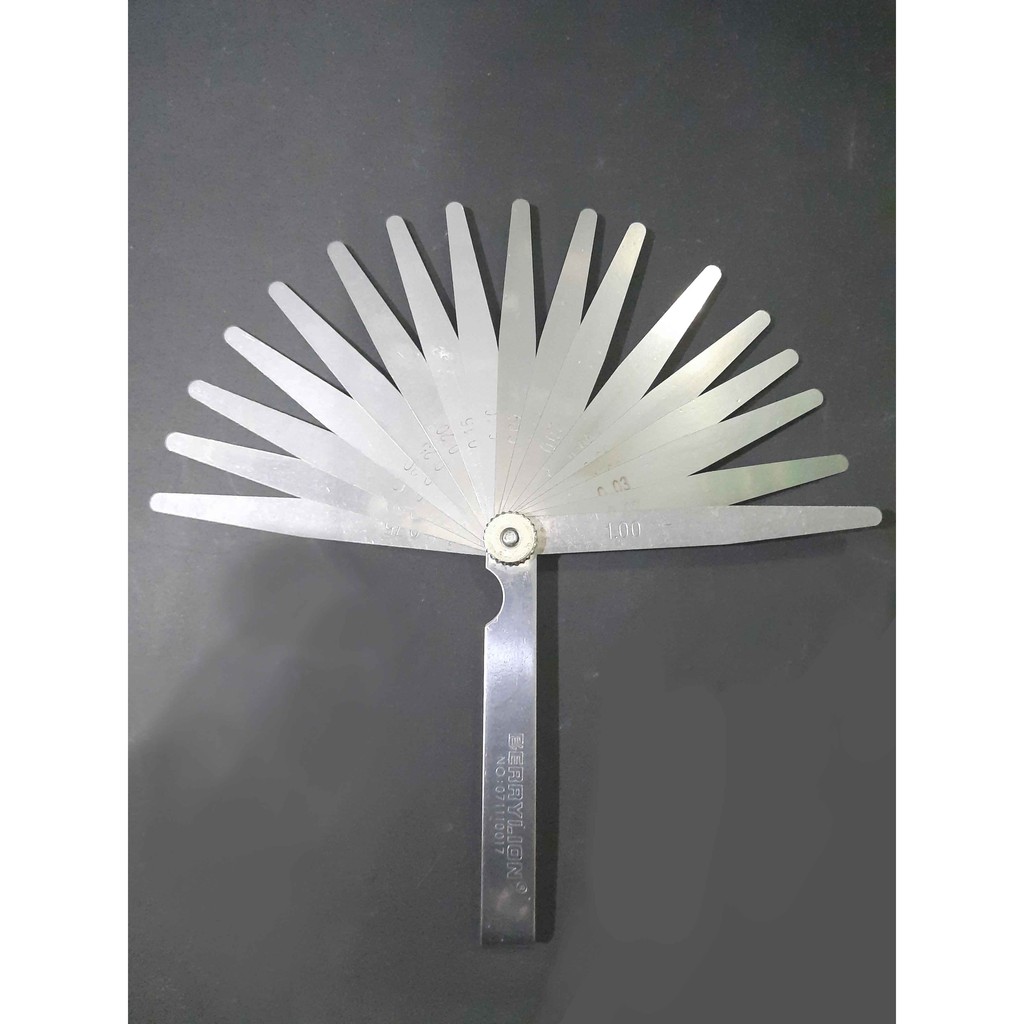 0.02mm to 1.00mm 17 Blades Thickness Feeler Gauge/ Gauge Filler ...