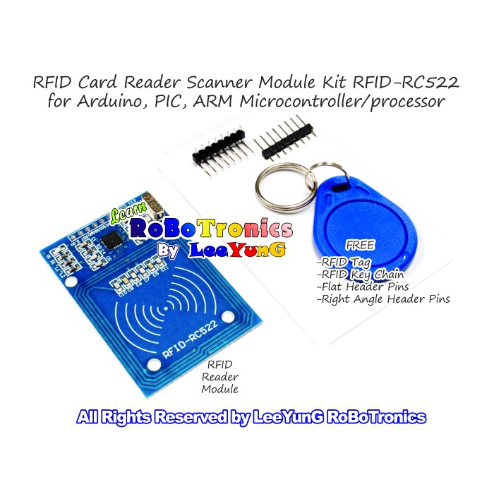 Arduino RFID Kit RC522 Card Reader Detector SPI RFID Module Kit RFID ...