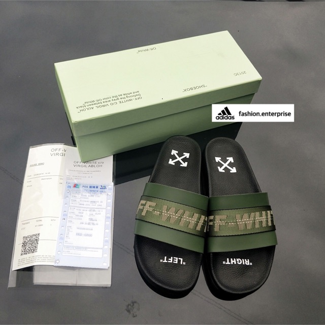 Off White Slides Sandals Shopee Malaysia