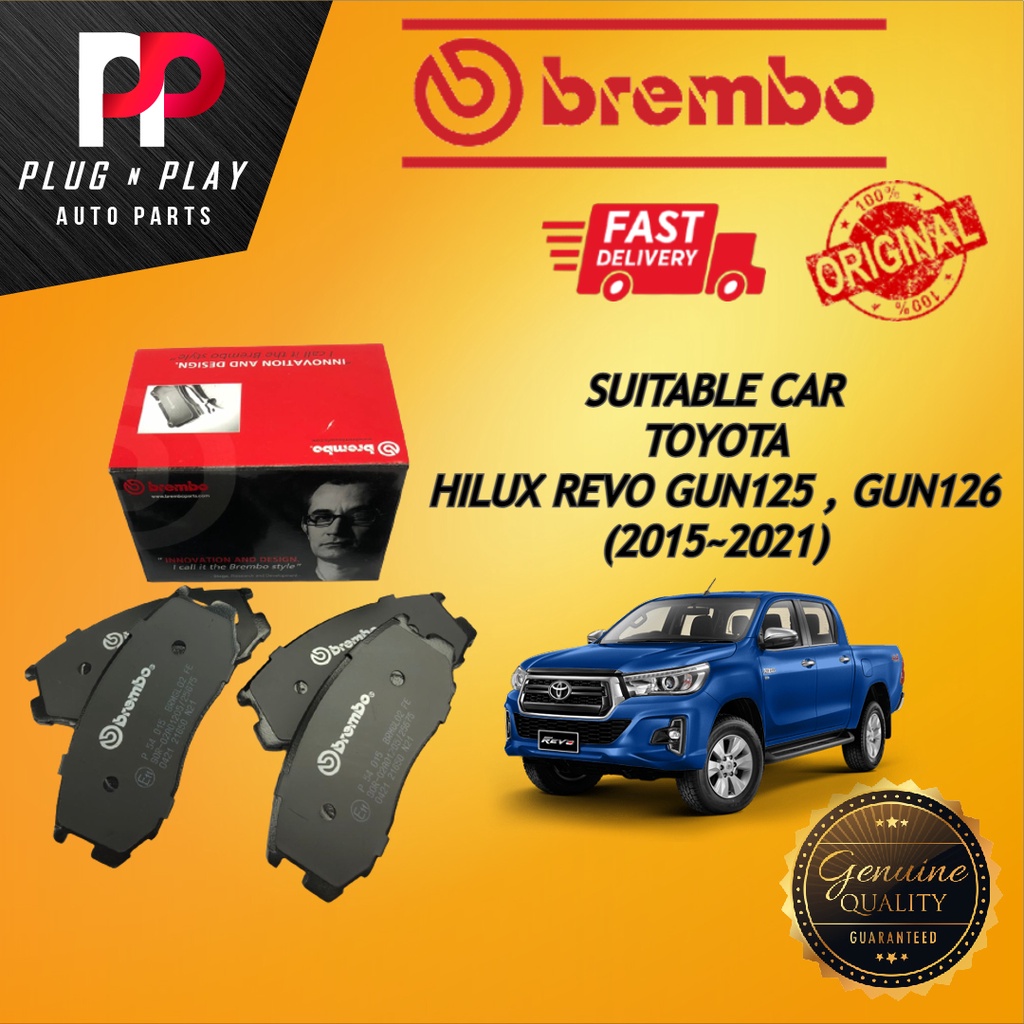 BREMBO TOYOTA HILUX REVO GUN125 , GUN126 (20152021) FRONT BRAKE PAD