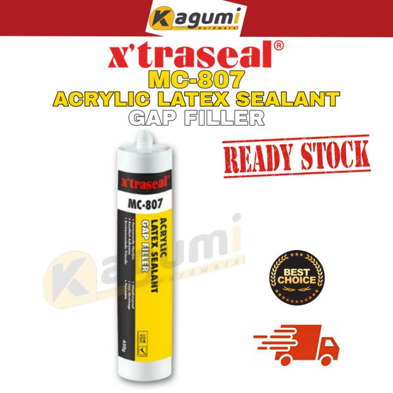 [X'TRASEAL] MC807 ACRYLIC LATEX SEALANT GAP FILLER 450G ( WHITE