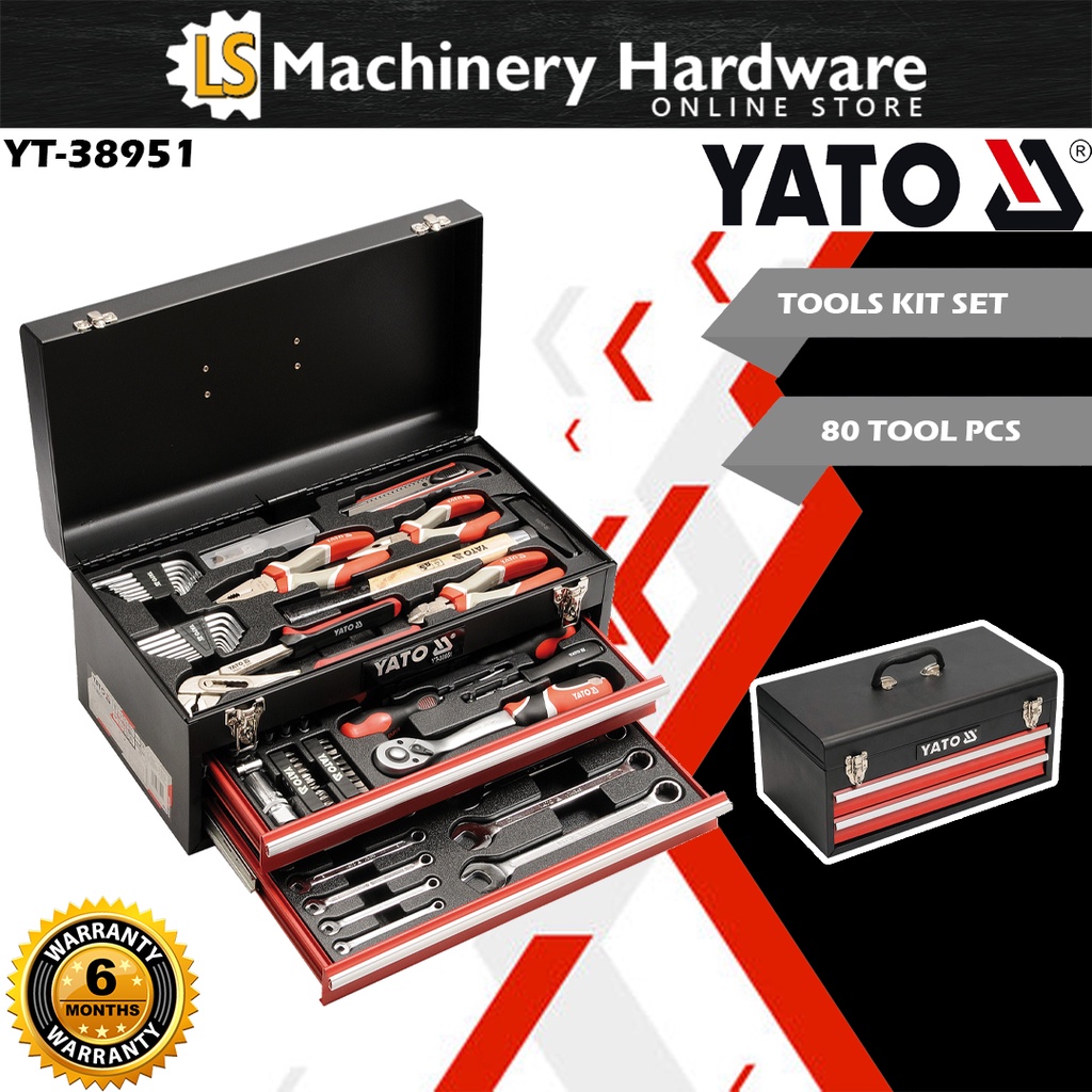 Yato Tool Box with 80pcs Tools Kit Set YT38951 Brand from POLAND