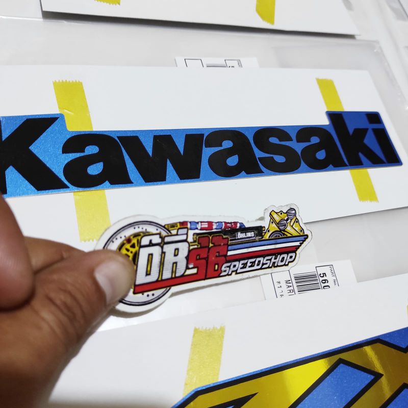 Original Kawasaki Blue Ninja RR Old ZX CBU Tank Sticker Striping ...