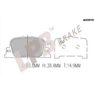 LPB Brake PaD Toyota Camry (XV10) SXV10 2.2 91'-96,SXV20 2.2 96