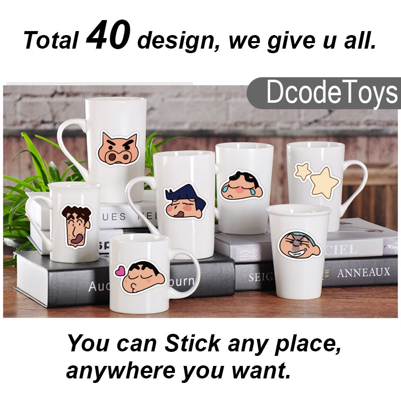 40 Design Shin Chan Mix All cute Stickers - Shinnosuke Nohara Misae ...