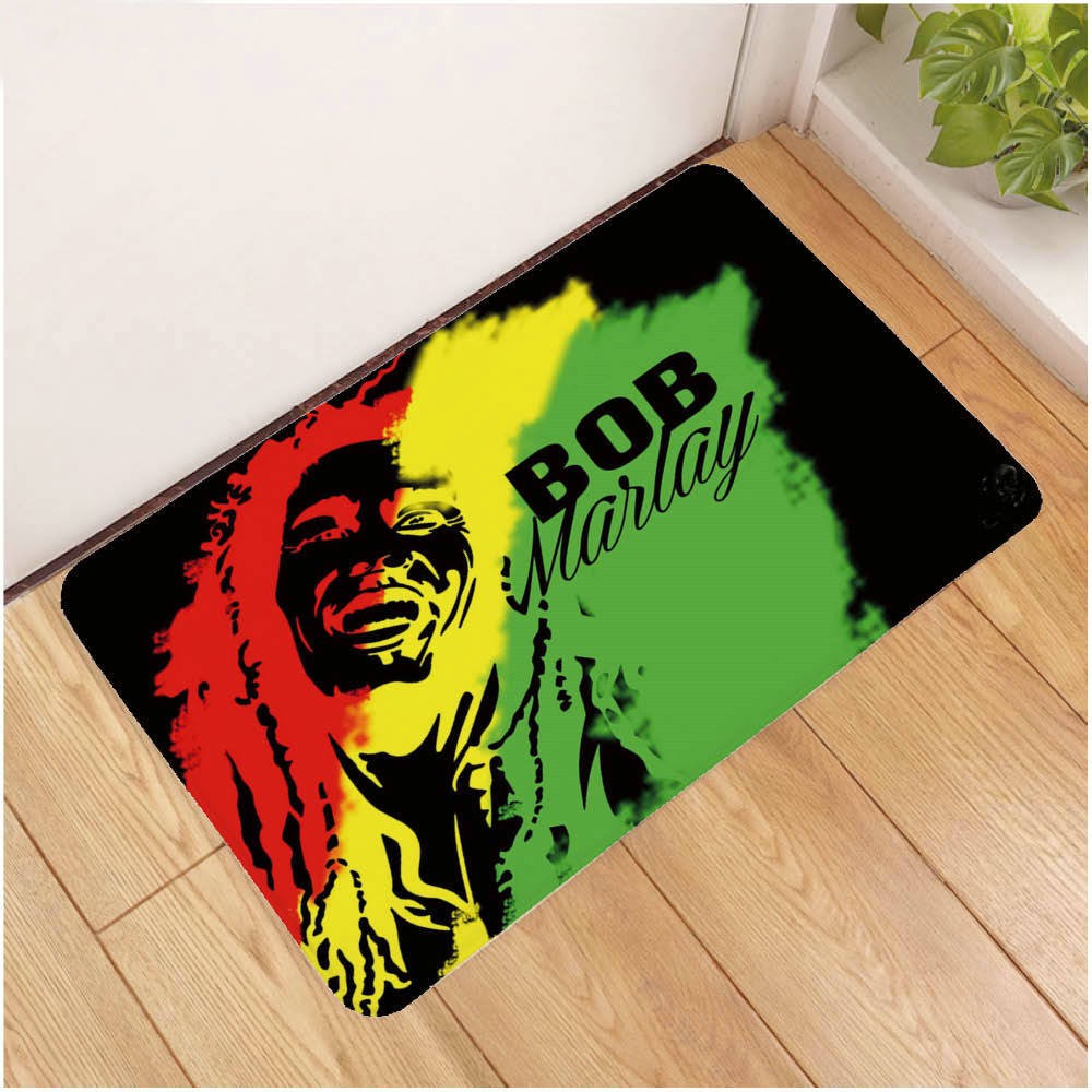 Bob Marley Rasta Rastafarian Non Slip Mat Rug Welcome Doormat Floor Bath Carpet Entrance Decoration Sho Malaysia