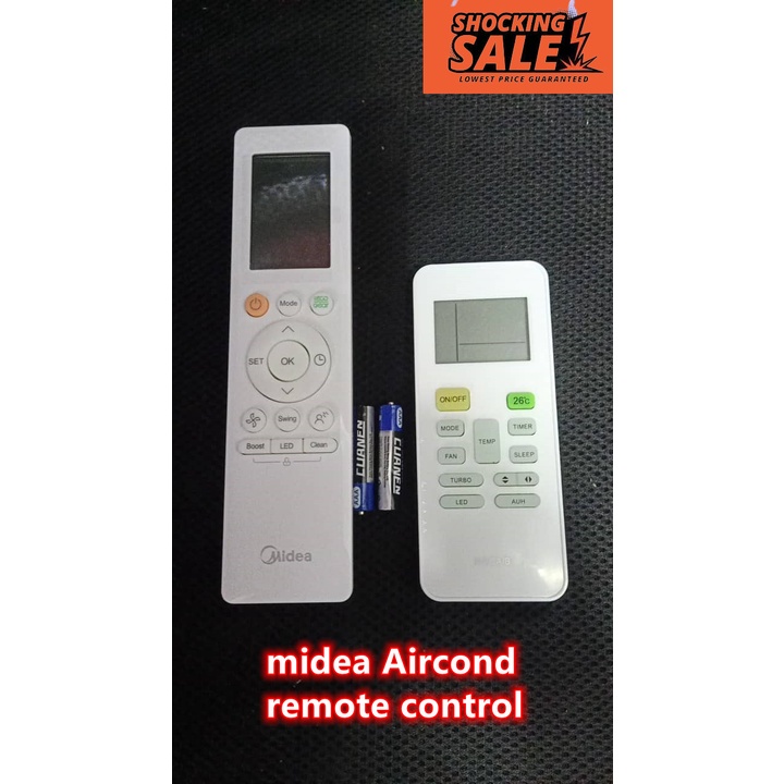 Midea aircond remote controller Free battery midea remote control air