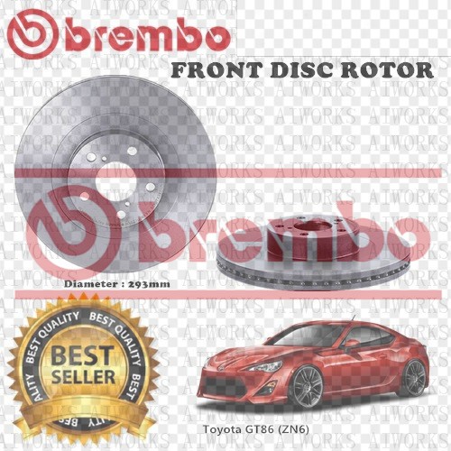 BREMBO Toyota GT86 ZN6 Front Brake Disc Rotor Shopee Malaysia
