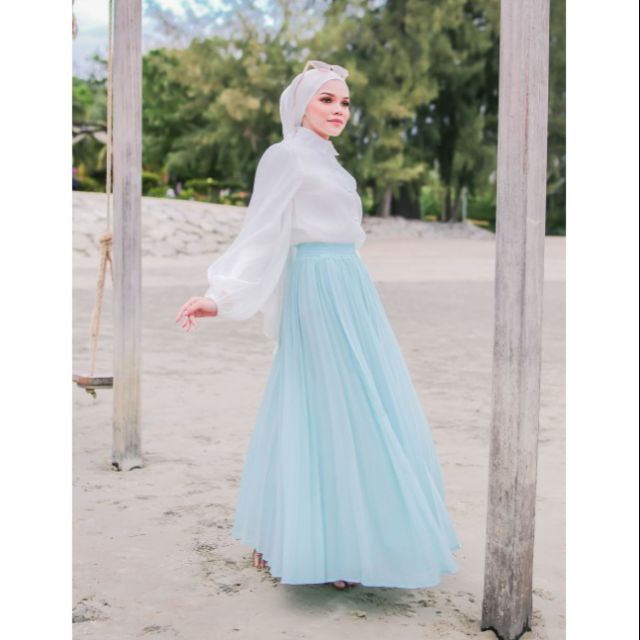 Baby blue skirt hijab best sale