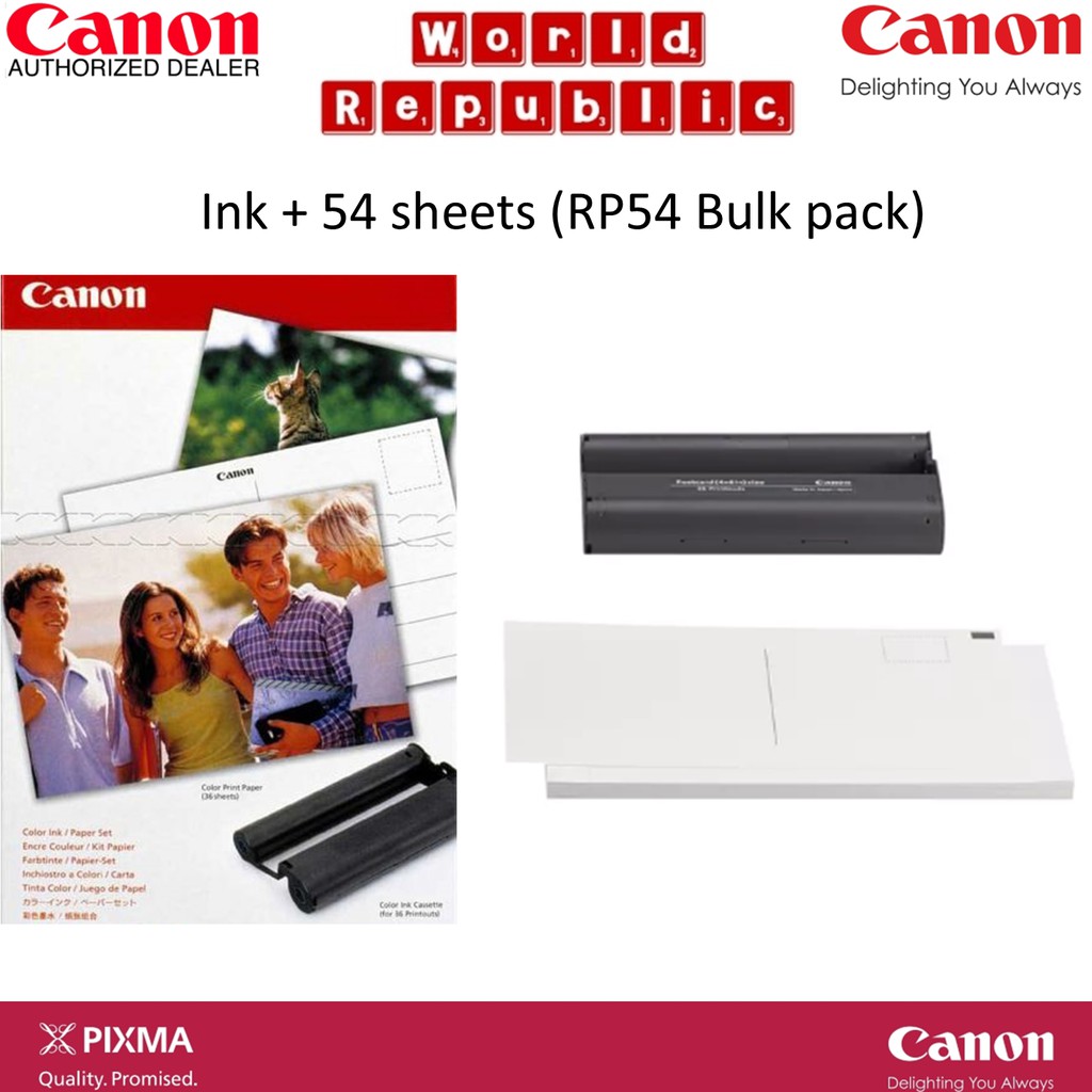 Canon KP-108IN KP108IN Color Ink And Paper Set - Bulk pack KP36IN ...