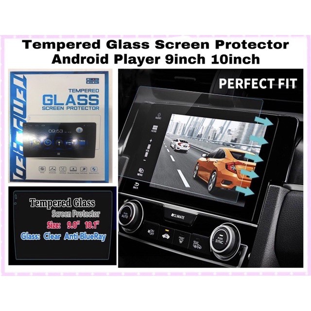 Tempered Glass Screen Protector Android Player 9inch 10inch | Shopee ...