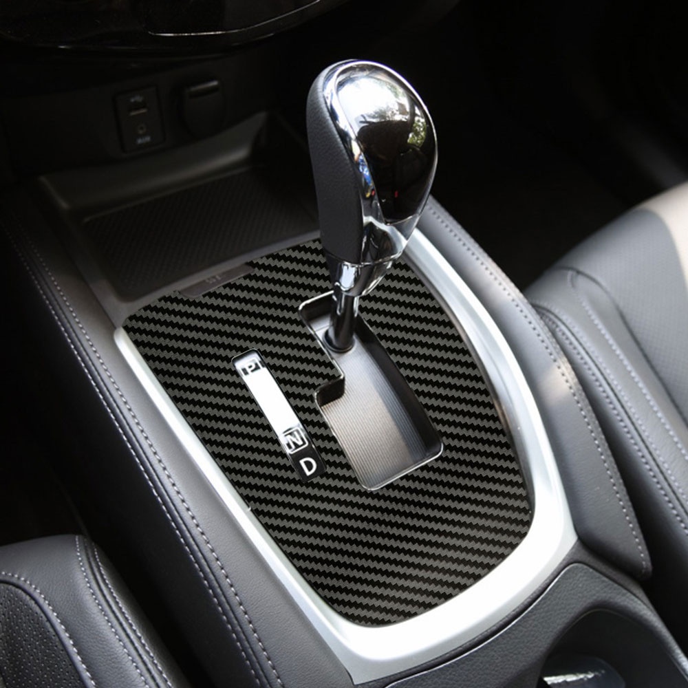 Carbon Fiber Car Gear Shift Knob Panel Sticker Protective Decal Sticker for Nissan XTrail T32