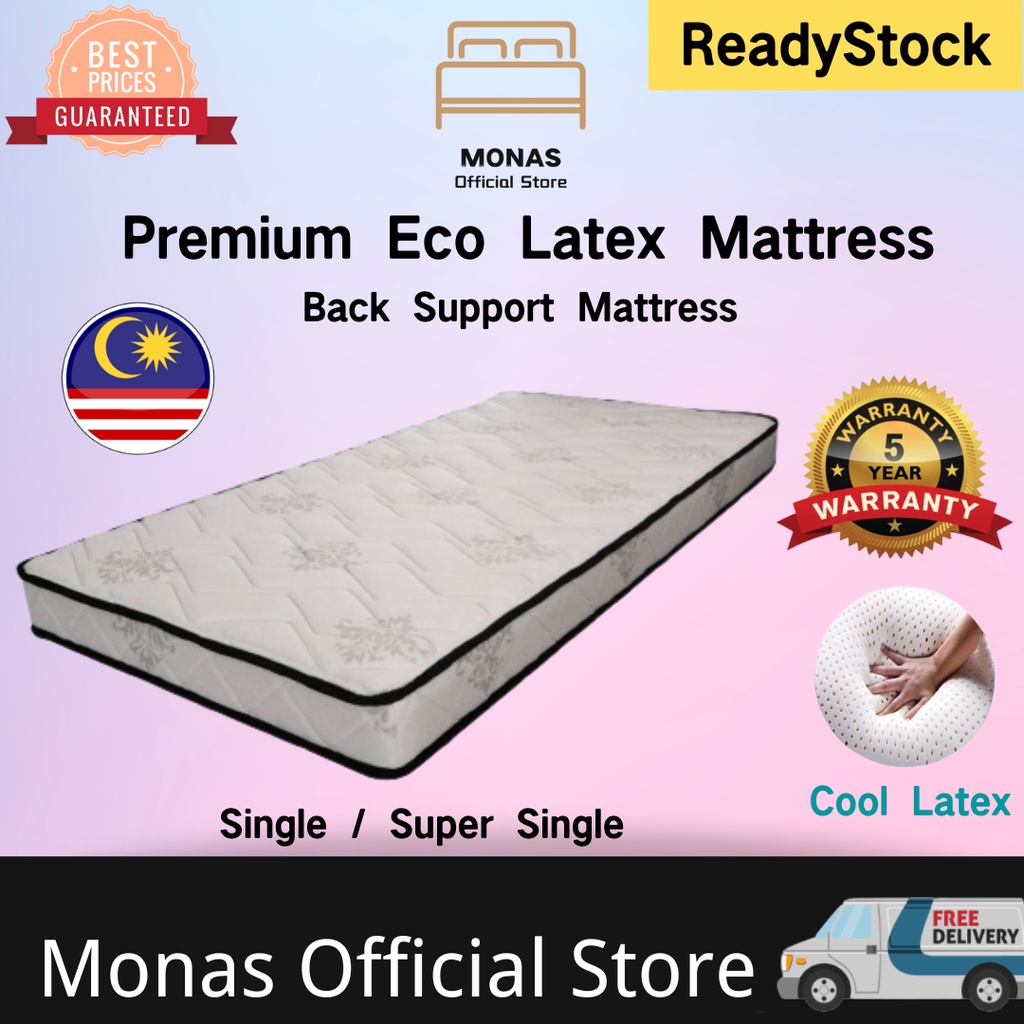 Super Promo Premium Eco Latex Single Mattress Single Mattress Tilam Bujang Latex