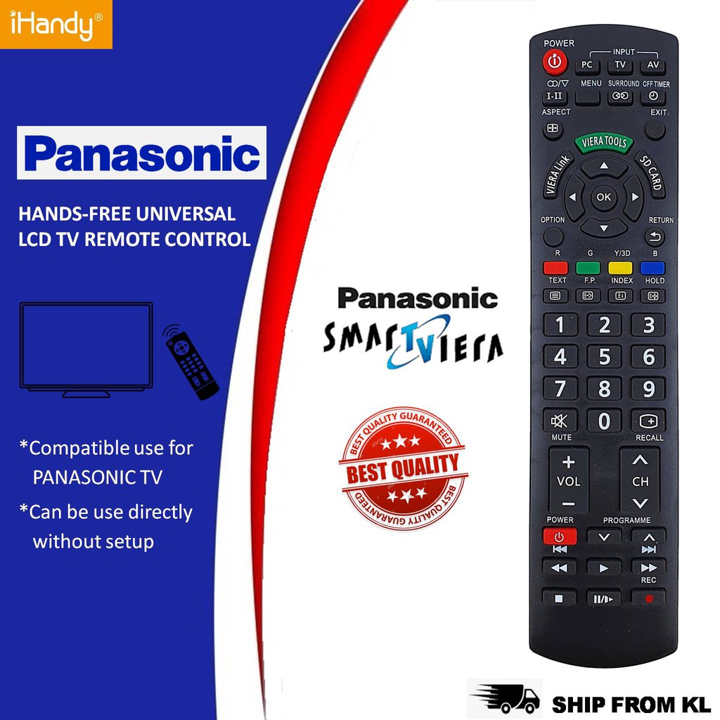 Telecomando Di Ricambio Per TV Panasonic Viera – Sostituto N2QAYB001010 – Compatibile Con TX-LR32DT30, TX-L37DT35 E Altri