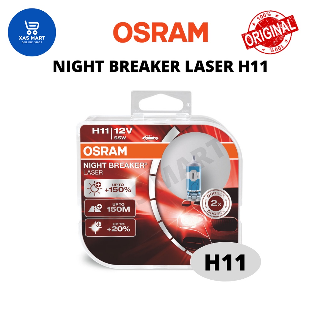 Genuine Osram Night Breaker Laser H11 Set +150% Brightness (Next ...
