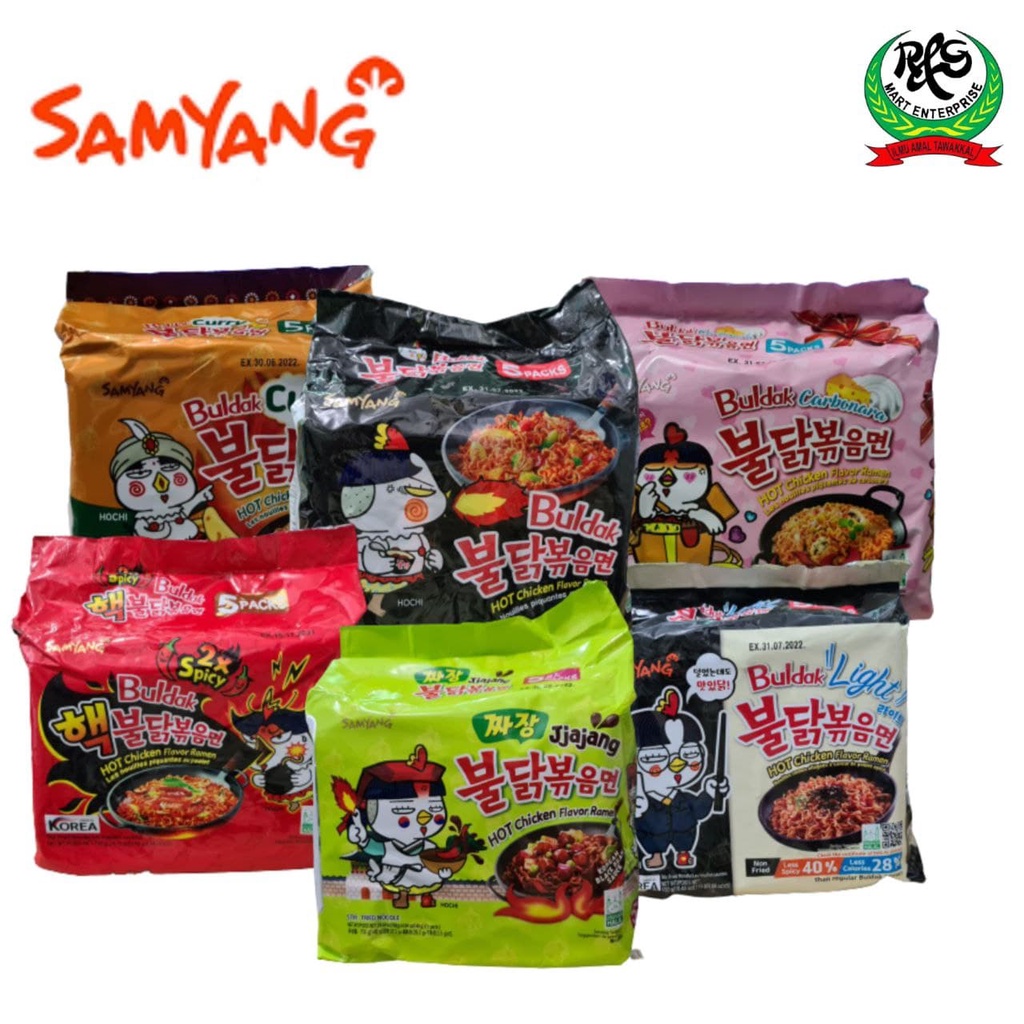 Samyang Ramen [Halal] Multiple Flavour 5 in 1 | Shopee Malaysia