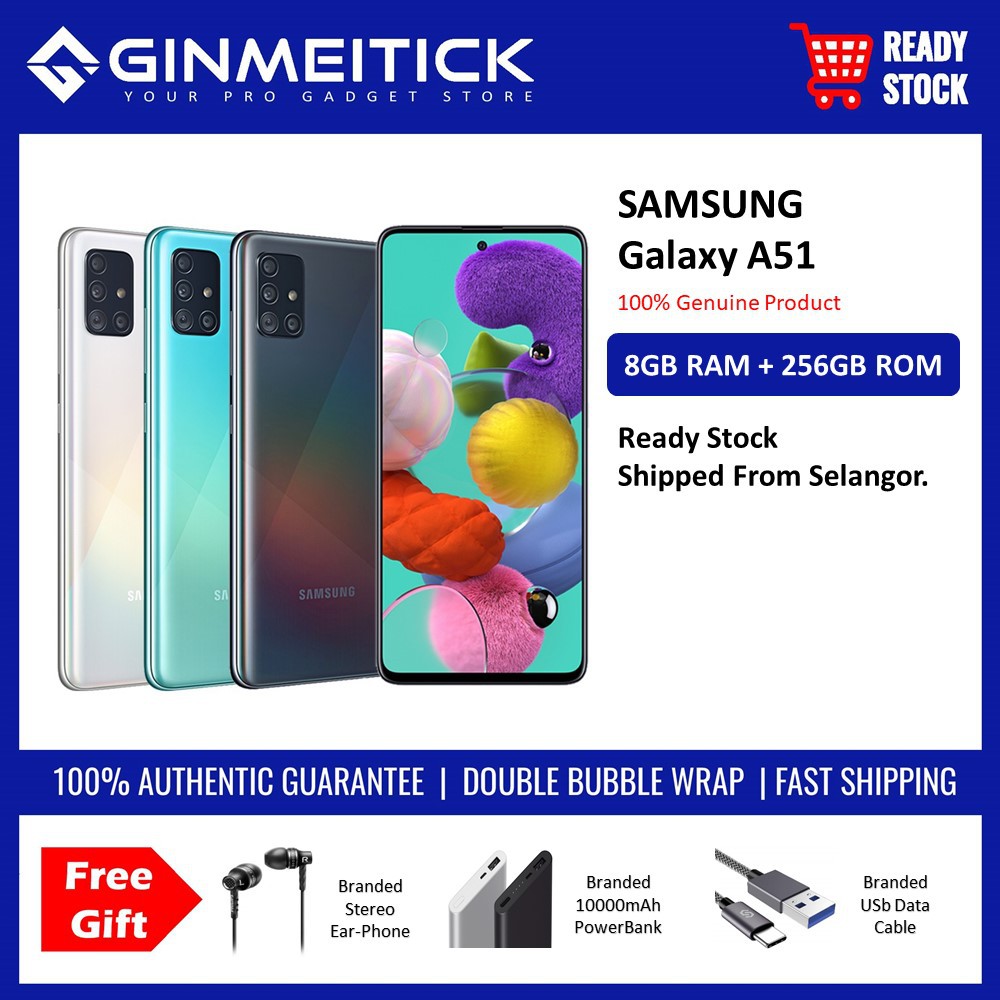 SAMSUNG A51 Smartphone | 8GB RAM + 256GB ROM | Shopee Malaysia