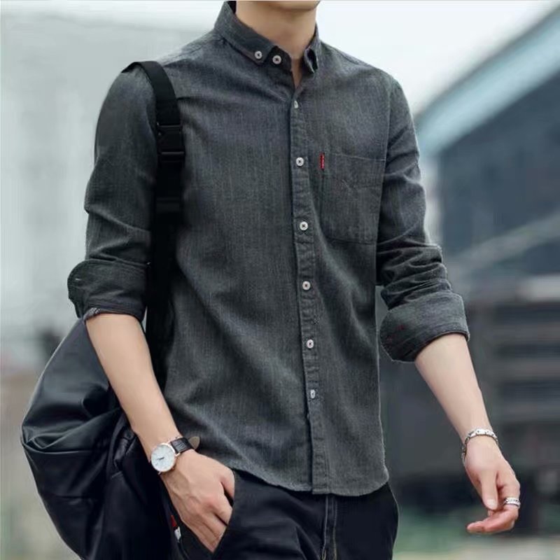 Florcoo Solid Color Long-Sleeved Ruffled Button Shirt Tops（3 colors）