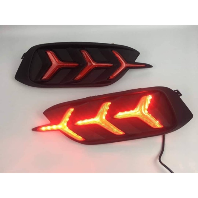Sequential Bumper Reflector LED Lights For Honda Civic 2017-2021 – Red, IP68, 2x