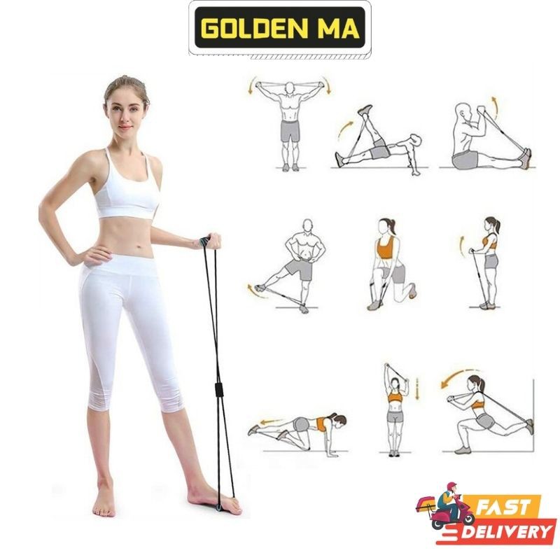 Yoga Training Pulling Rope Yoga Elastic 8 Shape Rope Band Chest ...