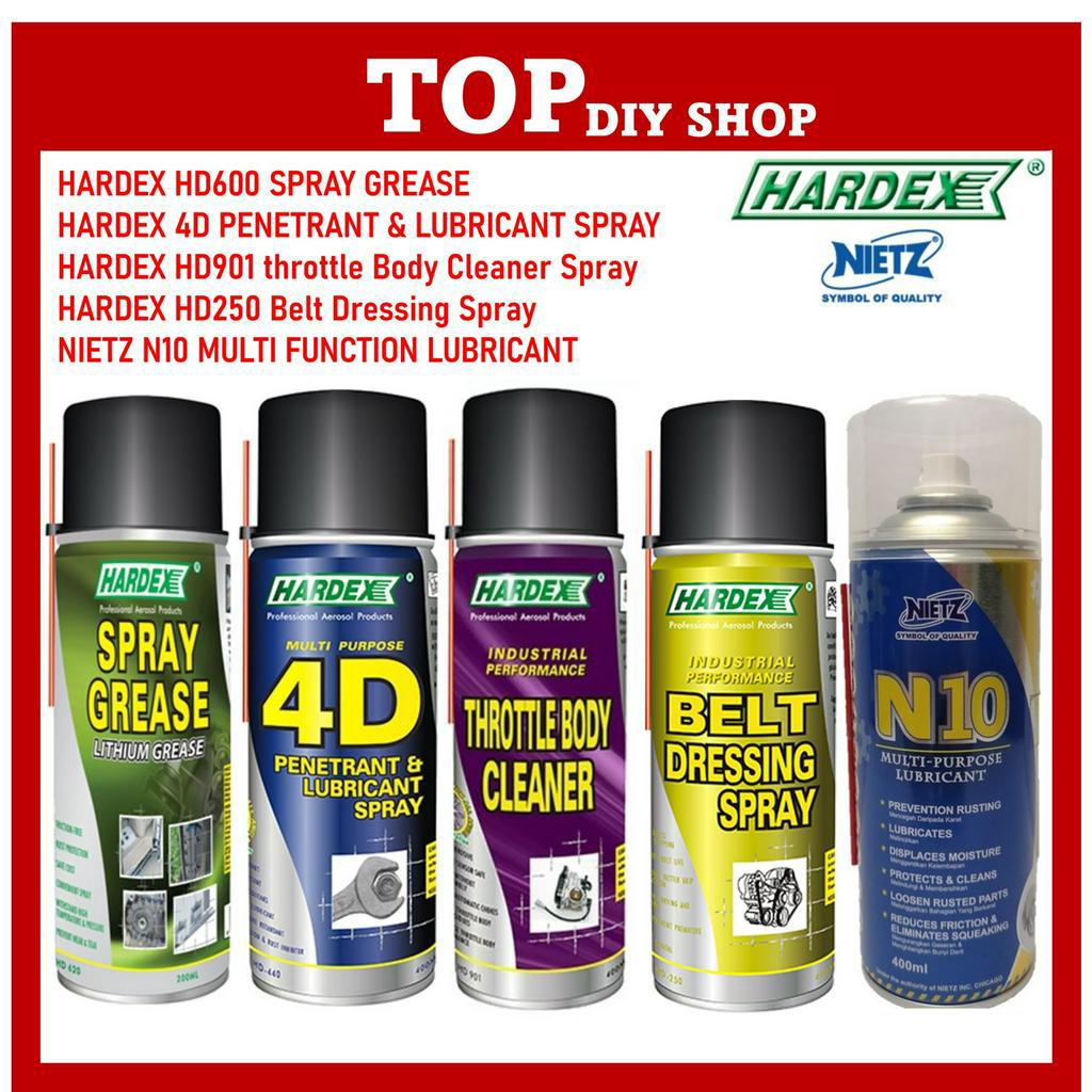 HARDEX HD600 Spray Grease 4D & Lubricant Spray NIETZ N10
