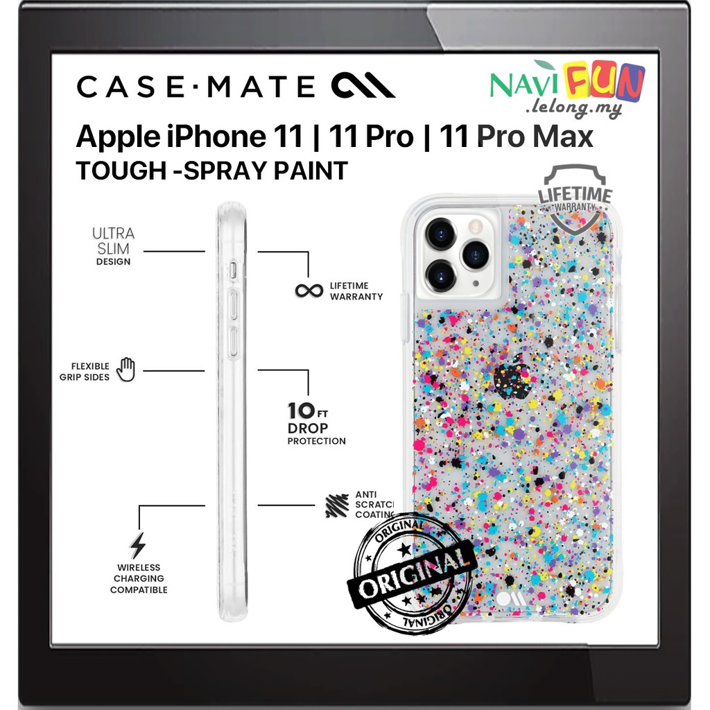 iPhone 11 11 Pro 11 Pro Max Tough Spray Paint Case mate casemate Ori Tough case lifetime warranty