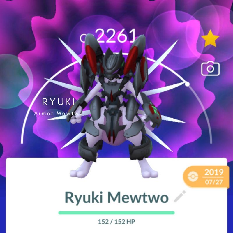 Pokemon go Mewtwo Armored Cp2200+ Boosted Pokemongo armor mewtwo