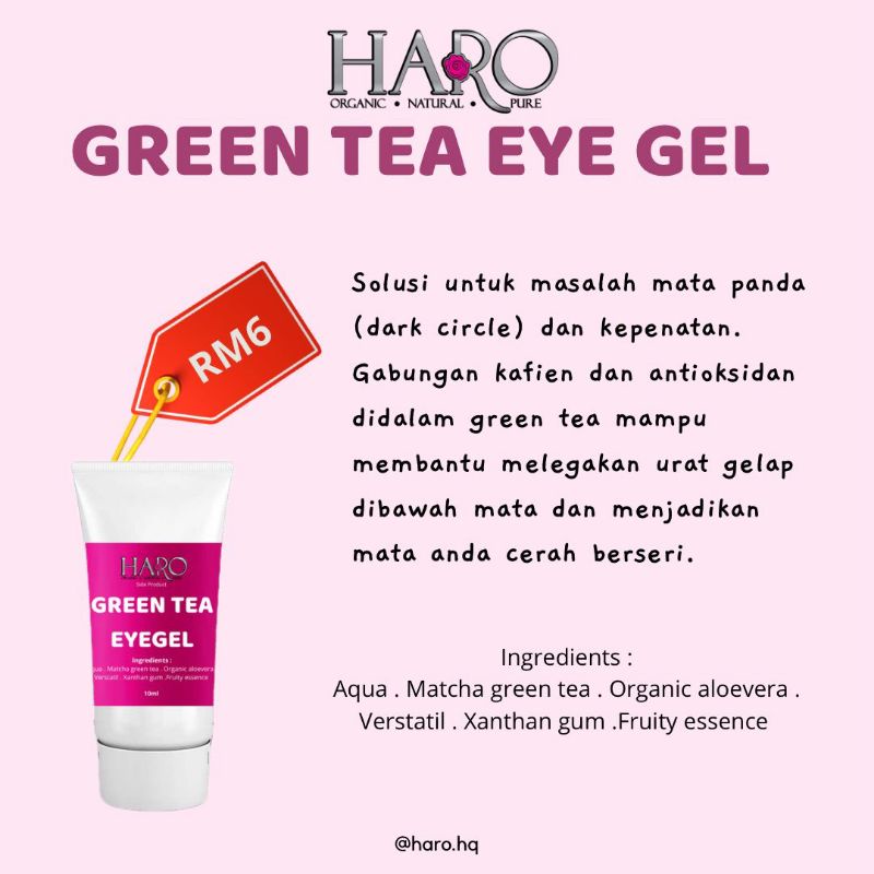 GREEN TEA EYE GEL 10ML Shopee Malaysia