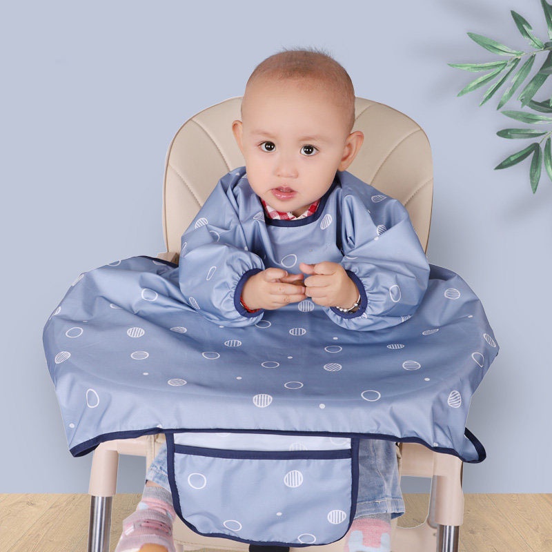 Long Sleeve Bibs For Babies, Toddler AllInOne Weaning Bib, Baby