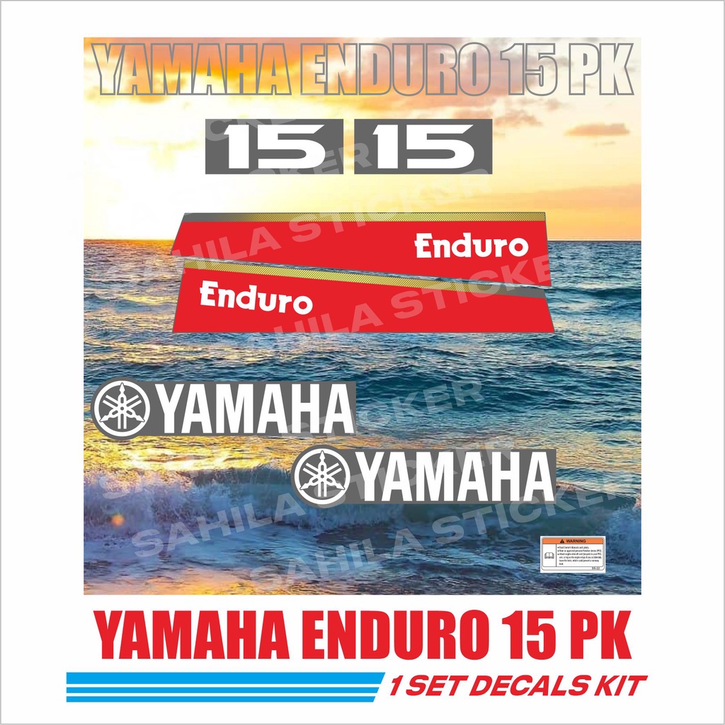 MESIN 1 SET ENGINE STICKER DECALS YAMAHA ENDURO 15 PK / YAMAHA ENDURO ...