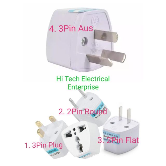UNIVERSAL MULTI PIN PLUG ADAPTOR ( 2 PIN US/ EU / CHINA / 3 PIN UK ...