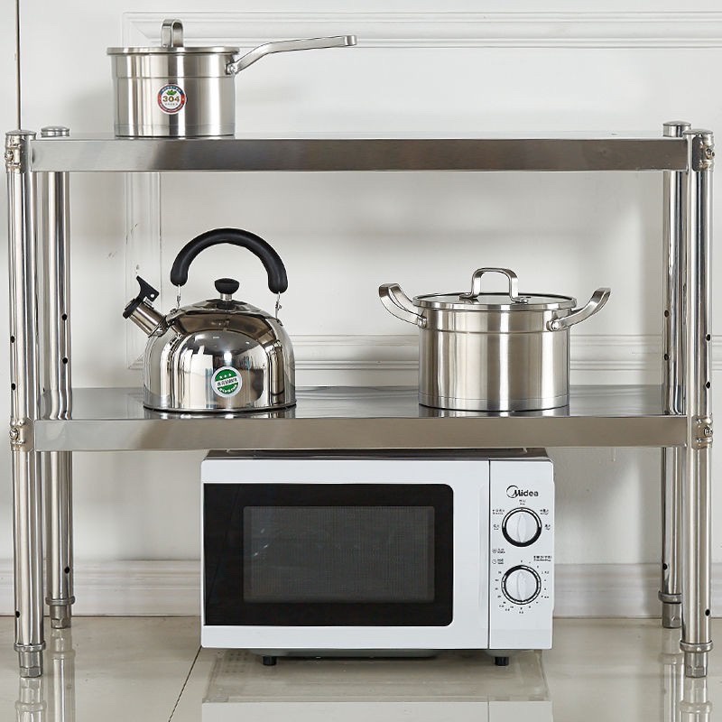 Stainless Steel Kitchen Rack Oven Storage Shelf Racks Microwave Shelves ...