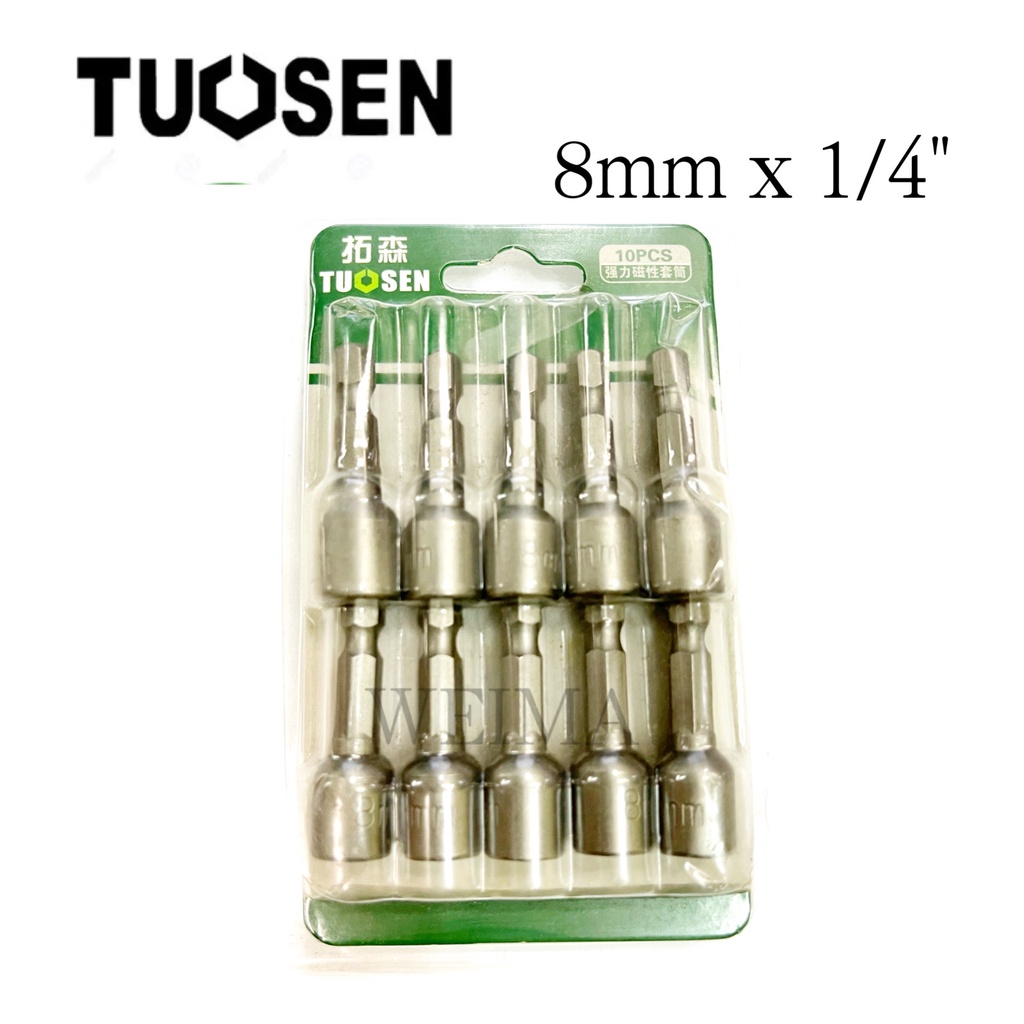 1/4 Inch Hex Shank Power Nut Driver Drill Bit Set 8mm Socket Wrench